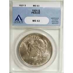 1921 $1 MS63 ANACS