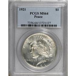 1921 $1 MS64 PCGS