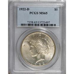 1922-D $1 MS65 PCGS
