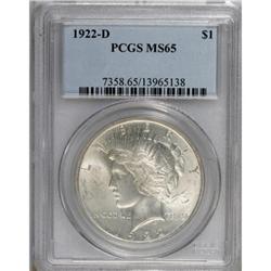 1922-D $1 MS65 PCGS