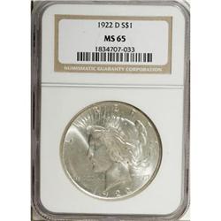 1922-D $1 MS65 NGC