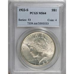 1922-S $1 MS64 PCGS