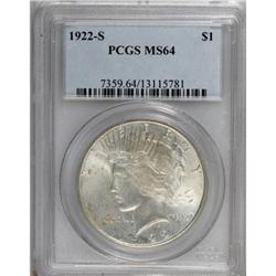 1922-S $1 MS64 PCGS