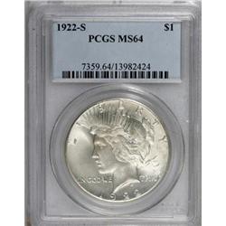 1922-S $1 MS64 PCGS