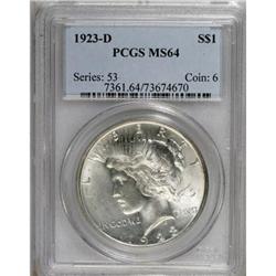 1923-D $1 MS64 PCGS