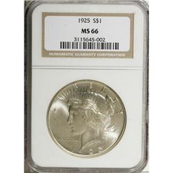 1925 $1 MS66 NGC