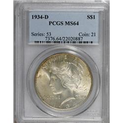 1934-D $1 MS64 PCGS