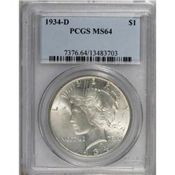 1934-D $1 MS64 PCGS