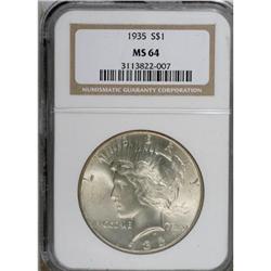 1935 $1 MS64 NGC