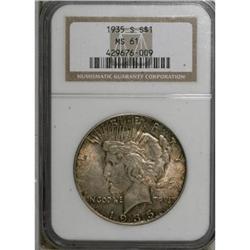 1935-S $1 MS61 NGC