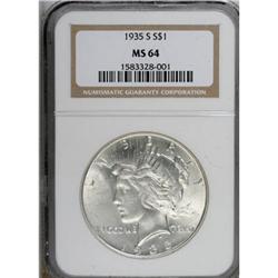 1935-S $1 MS64 NGC