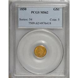 1850 G$1 MS62 PCGS