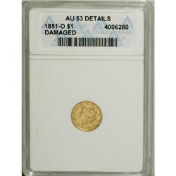 1851-O G$1 AU53 ANACS