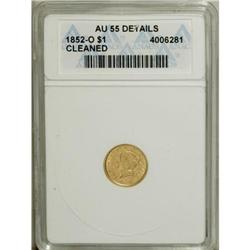 1852-O G$1 AU55 ANACS
