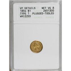 1854 G$1 Type One VG8 ANACS