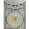 Image 1 : 1854 G$1 Type One AU58 PCGS