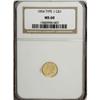 Image 1 : 1854 G$1 Type One MS60 NGC