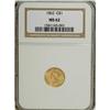 Image 1 : 1862 G$1 MS62 NGC