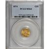 Image 1 : 1874 G$1 MS64 PCGS