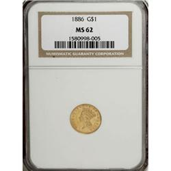 1886 G$1 MS62 NGC