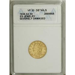 1836 $2 1/2 Script 8 VF20 ANACS