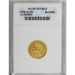 1838 $2 1/2 AU55 ANACS
