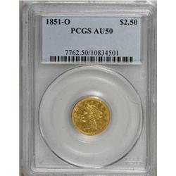 1851-O $2 1/2 AU50 PCGS