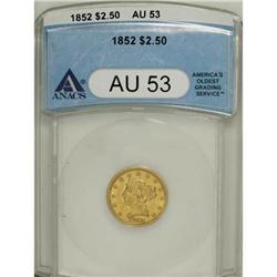 1852 $2 1/2 AU53 ANACS