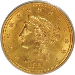 1856 $2 1/2 MS62 PCGS