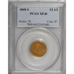 1868-S $2 1/2 XF40 PCGS