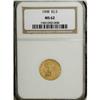 Image 1 : 1908 $2 1/2 MS62 NGC
