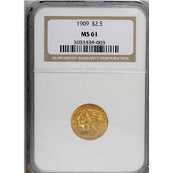 1909 $2 1/2 MS61 NGC
