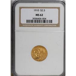 1910 $2 1/2 MS62 NGC