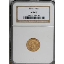 1915 $2 1/2 MS62 NGC