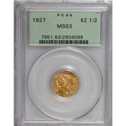 1927 $2 1/2 MS63 PCGS