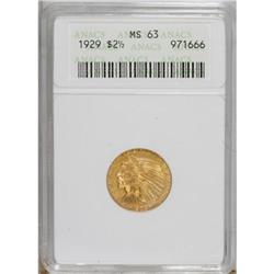 1929 $2 1/2 MS63 ANACS