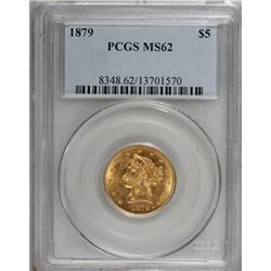 1879 $5 MS62 PCGS