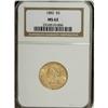 Image 1 : 1882 $5 MS62 NGC