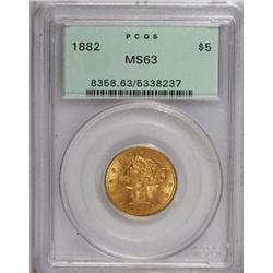 1882 $5 MS63 PCGS