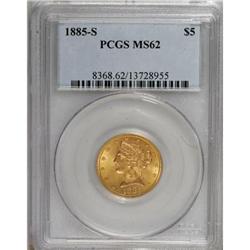 1885-S $5 MS62 PCGS