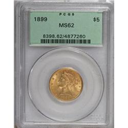 1899 $5 MS62 PCGS