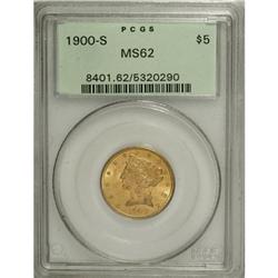 1900-S $5 MS62 PCGS