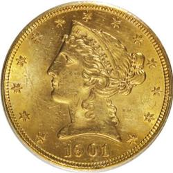 1901-S $5 MS62 PCGS