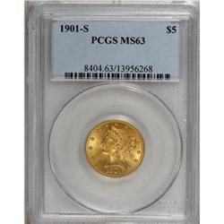 1901-S $5 MS63 PCGS