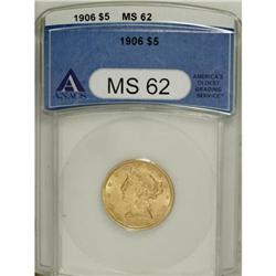 1906 $5 MS62 ANACS