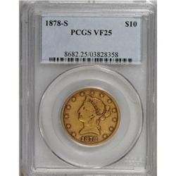 1878-S $10 VF25 PCGS