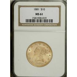 1881 $10 MS61 NGC