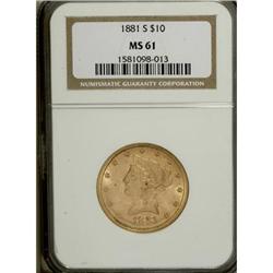 1881-S $10 MS61 NGC