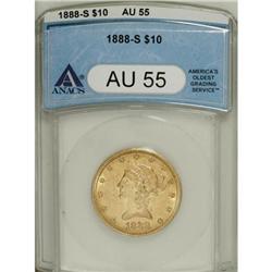 1888-S $10 AU55 ANACS
