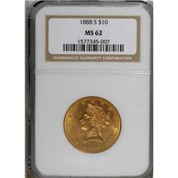 1888-S $10 MS62 NGC
